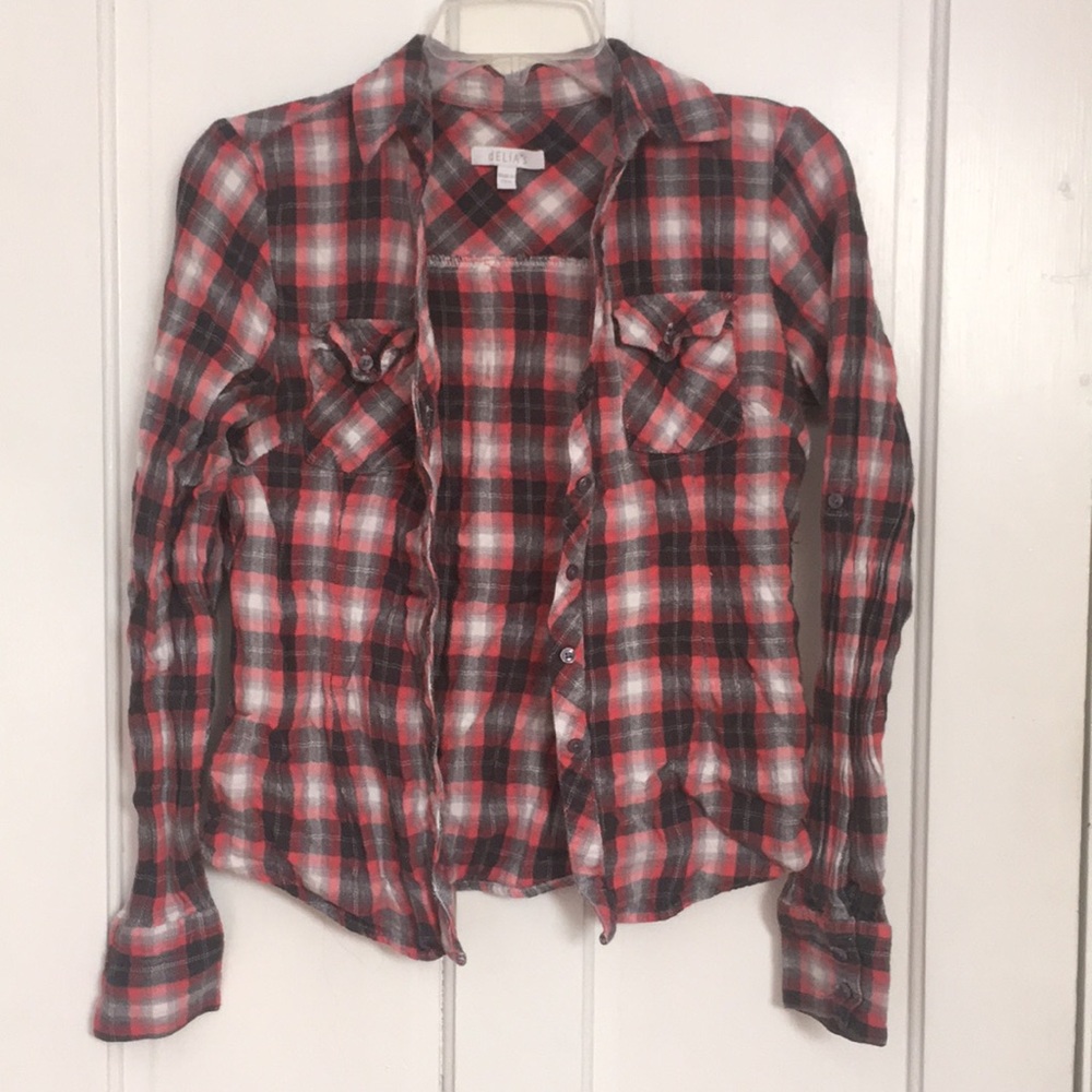Plad cotton button up
